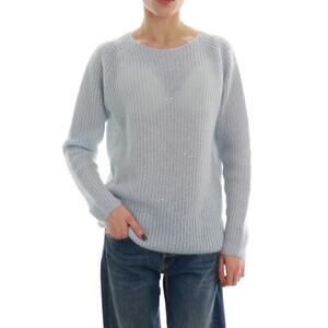 MAGLIA PAILLETTES AZZURRO